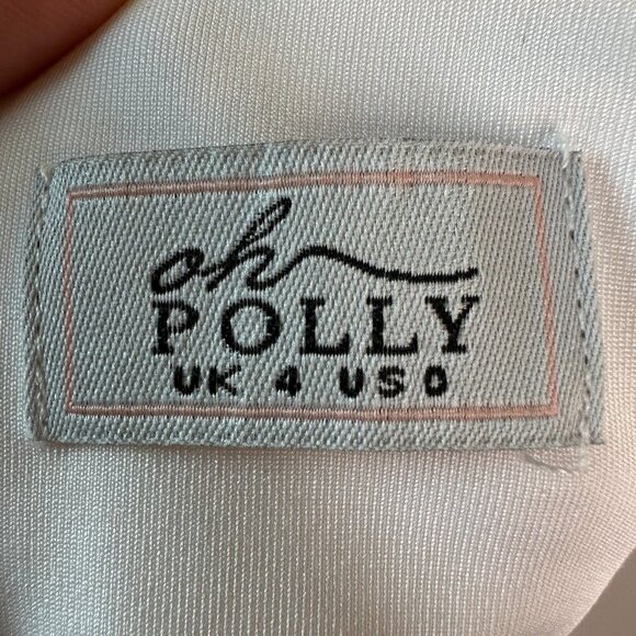 NWOT Oh Polly Womens White Corset Cropped Top with Braided Straps Size 0 - Picture 7 of 10